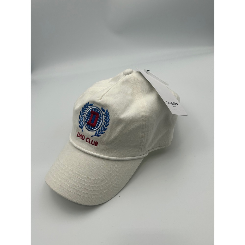 Goodfellow & Co Mens Dad Club Embroidered Baseball Hat White Adjustable NWT